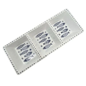 PETISQUEIRA RETANGULAR 38X15X4CM 0802 3 DIVISORIAS MELAMINA BELLAGIO 