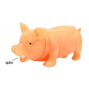 MORDEDOR P PET PORCO C APITO 16.5CM TOPET0064 DL FESTAS
