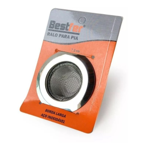 Ralo para pia 7,3cm borda larga BFH1295 - Bestfer