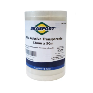 Fita adesiva transparente 12mmx50m 7634 - Brasfort