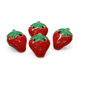 Prendedor de alimentos Morango com 4 peças 1283 - Decor Util