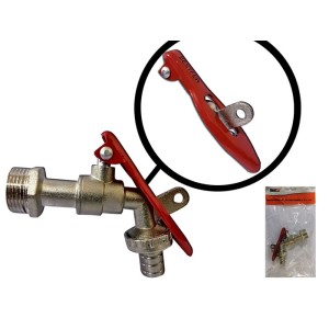 Torneira de esfera com porta cadeado 1/2 x 1/2