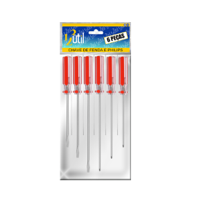 Chave de fenda e philips 6 peças FR48 - Open Trade