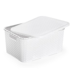 Caixa Rattan Branca 15l  CR1900 - Monte Líbano