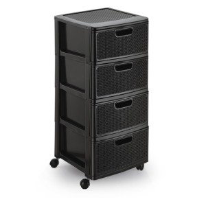 Porta Tudo Rattan Com Rodas  4 Gavetas  PT1840 - Monte Libano