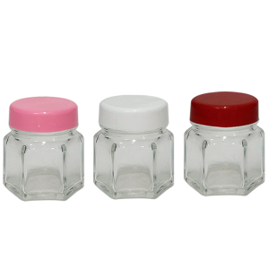 Vidro Mini Pote Baby Sextavado  1387 - UD Brasil