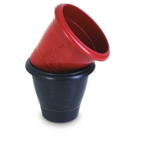 Vaso Redondo Médio Preto  25289 - ARQPLAST