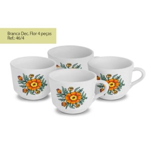 Chá Relevo Decorado 90ml  Com 4 Peças  42/4 - HR