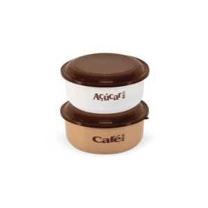 Pote redondo café/açucar 6637 - Inplast