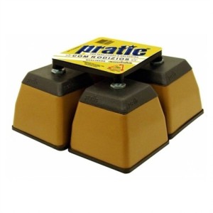 Pé Geladeira Quadr Caramelo  PRATIC