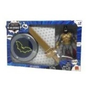 Kit Herois - Boneco/Escudo/Eepada - MORCEGO  5071 - ALGAZARRA