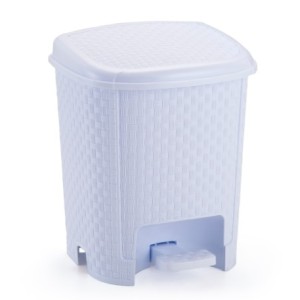 Lixeira Rattan 6 L - BRANCA  LR1990 - MONTE LIBANO