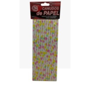 Canudos De Papel  C/25PÇS SQ3769 - SQ COMÉRCIO