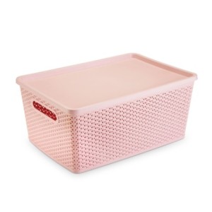 Cesto Org. Rattan 35L Rosa Claro  1565RS - PLASNORTHON
