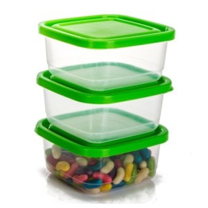 Conj. Pote Quadrado MD 3 PCS - Transp. - Linha Prime  1791 - ERCAPLAST