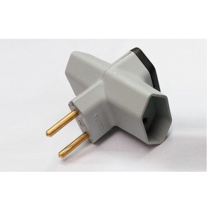 Plugue 3 saidas 10A cinza  V-11CZ - Voltim