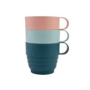 Kit 3 Canecas a3 Plastico  250ml  CK3538 - CLINK