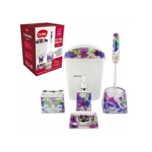 Kit Para Banheiro Em Acrilico 05 Peças CK1337 - CLINK