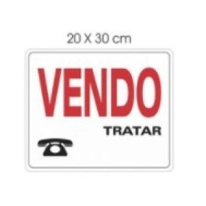 Placa Vendo 20X30cm - ACESSO PLACAS