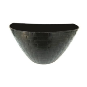 Vaso De Parede Ratan Preto 3300ml  2663 - ERCAPLAST