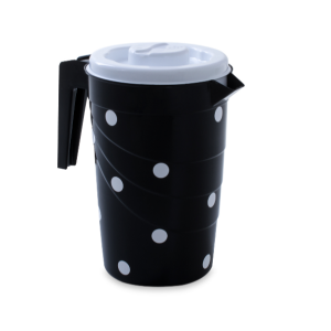 Jarra redonda 2L com tampa decorado bolinha  9085 - Rainha