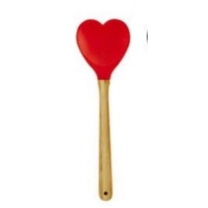 Espatula Coração Sililicone Vermelho 24cm BK4520SK - BELAKASA