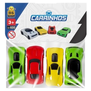 Carrinho Sortido Com 4 PÇ Na Solapa 600 - BS TOYS