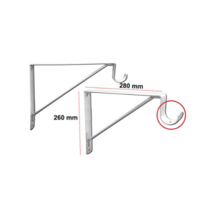Cantoneira mão francesa ref. para varão 26x28x2,5cm bfh1546 - Bestfer