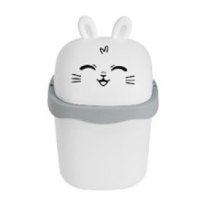 LIXEIRA DE COELHO 1,5L PLÁSTICO COE01 BRANCO KEITA