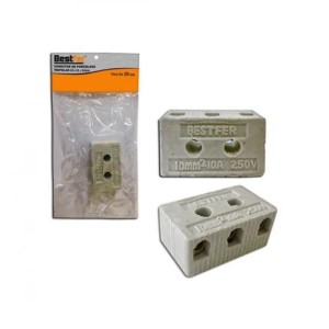 Conector de porcelana tripolar 10mm BFH1521 - Bestfer
