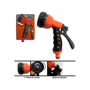 Esguicho Multi para mangueira 7 tipos de jato com trava BFH1493 - Bestfer