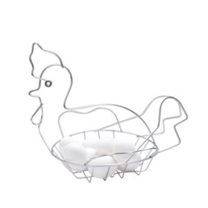 Porta Ovos Galinha Cromo  8245 - Estilqui