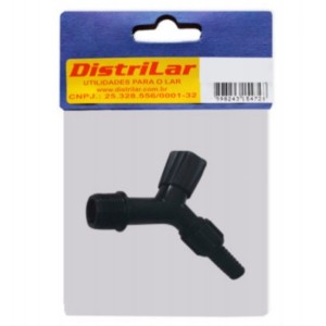 TORNEIRA JARDIM 1/2 476 PLÁSTICO PRETO DISTRILAR